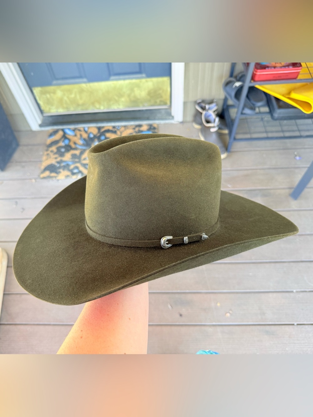 Rodeo King 7x Beaver Moss Green Cowboy Hat  size 7